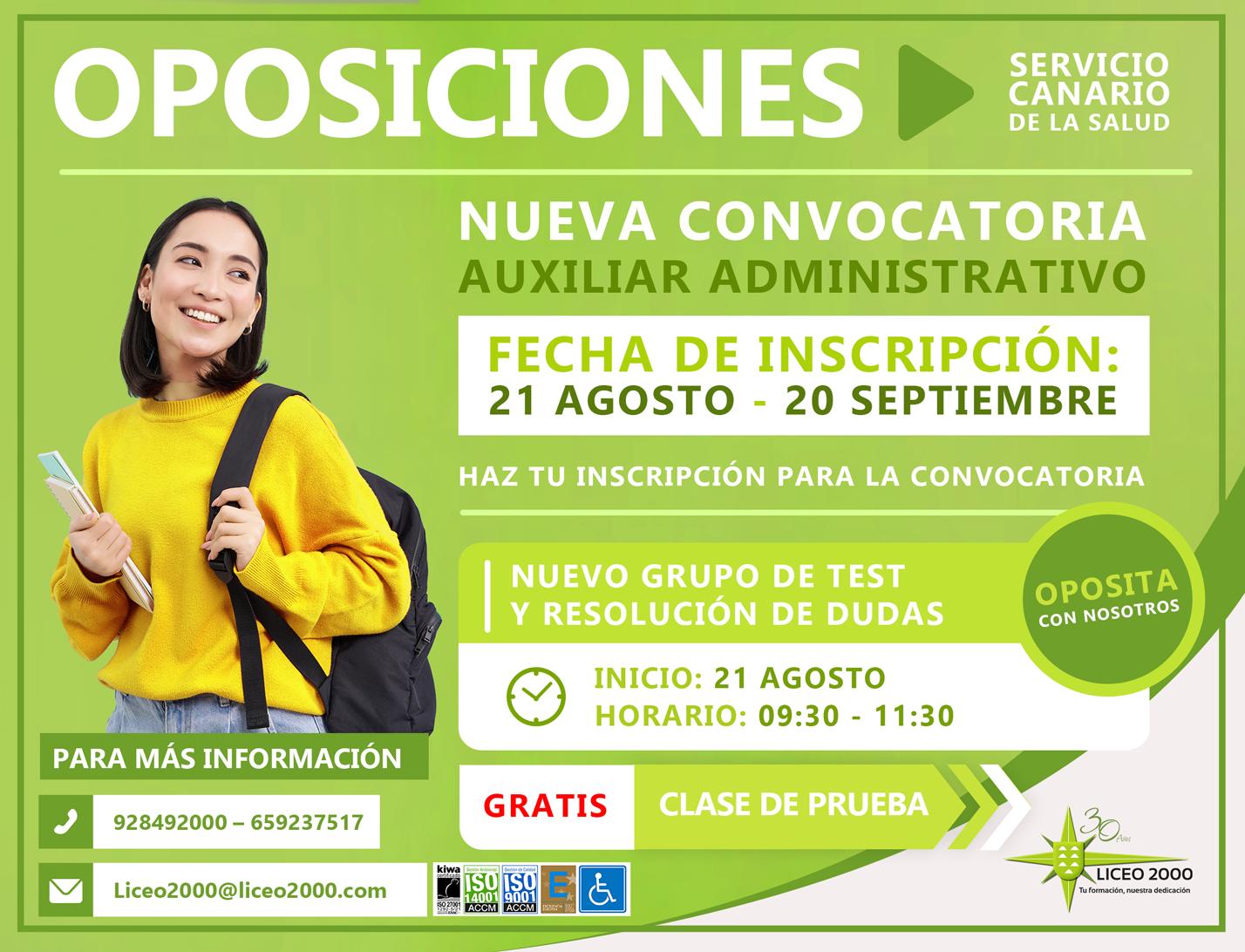 oposiciones auxiliar administrativo servicio andaluz de salud